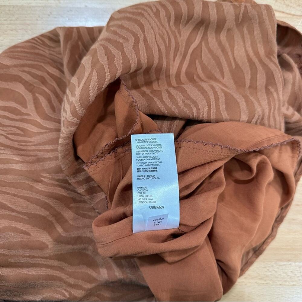 Anthropologie Maeve Tamra Jacquard Midi Skirt Faux Wrap size 8 - Picture 7 of 7